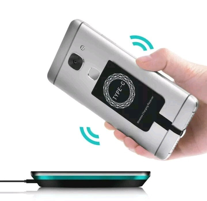 New Wireless Charger Receiver For Samsung Huawei LG Sony Android Type-C Port