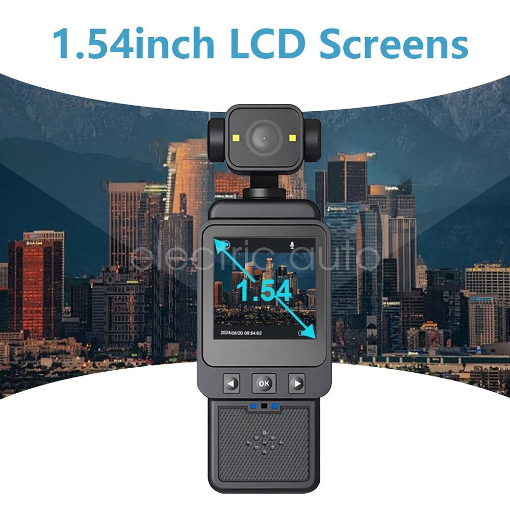 WiFi Camera with Screen 360° Rotatable Lens 1080P HD Photo Video Audio Recorder