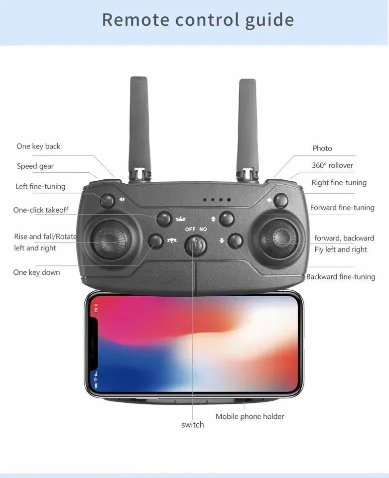 E88 Pro Drone 4k HD DualCam/w Carrying Case