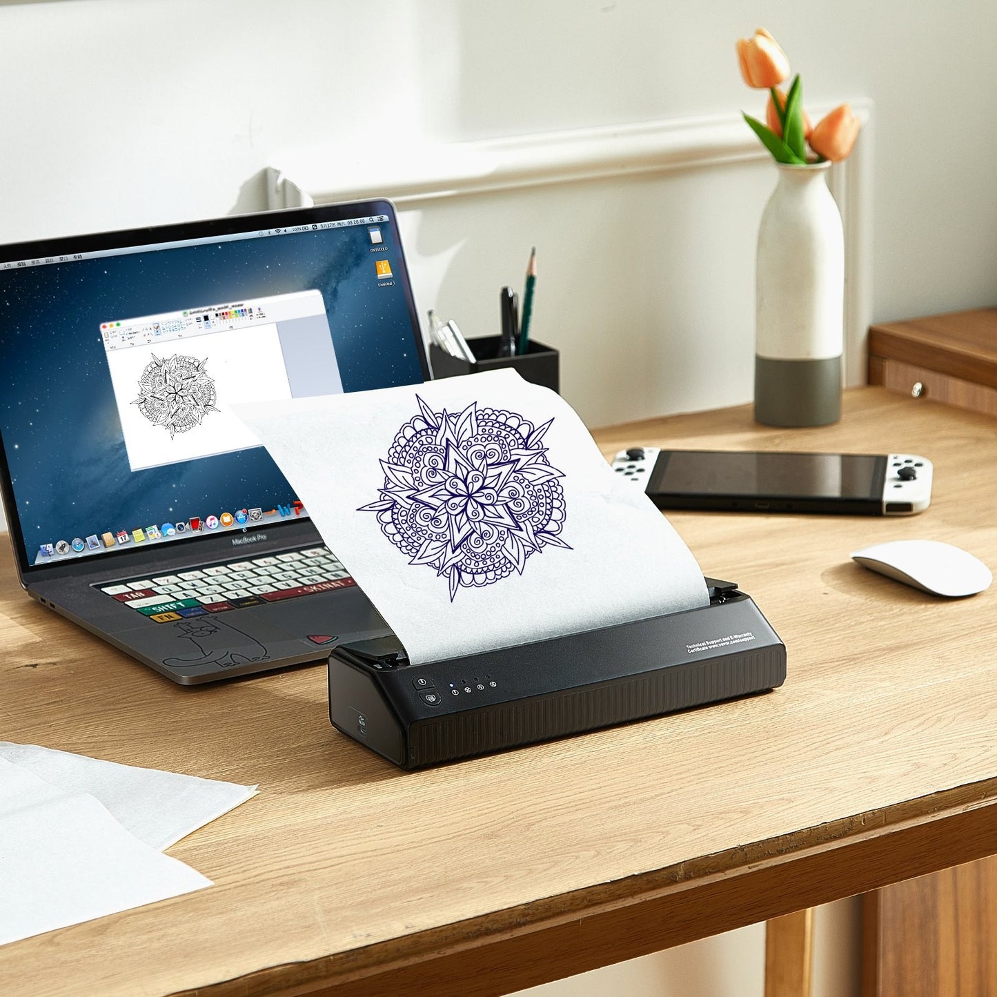 VEVOR Tattoo Stencil Printer, Wireless Bluetooth Tattoo Printer Transfer Stencil