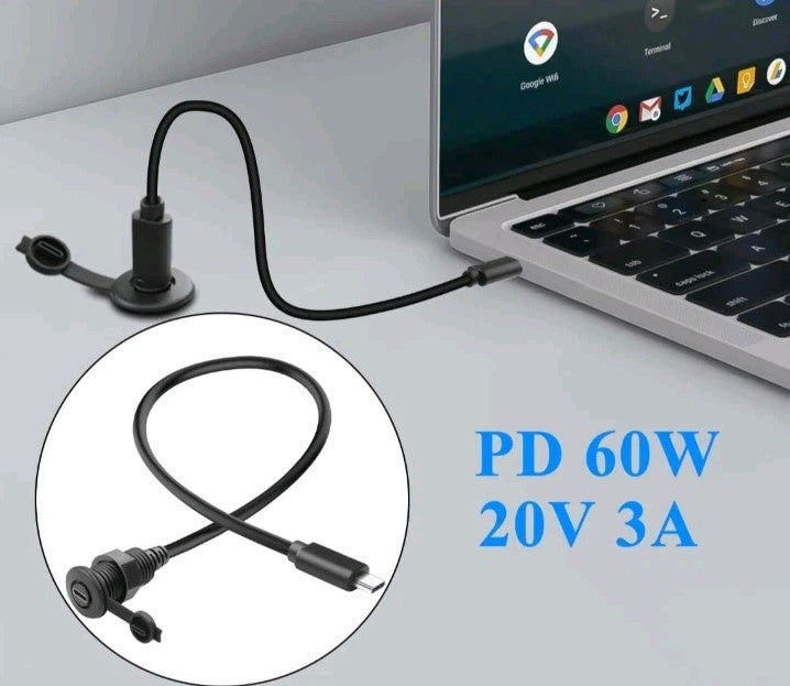 10Gbps USB C 3.1 Threaded Fixed Short Cable Connector USB Type C 3.1 Male to ...