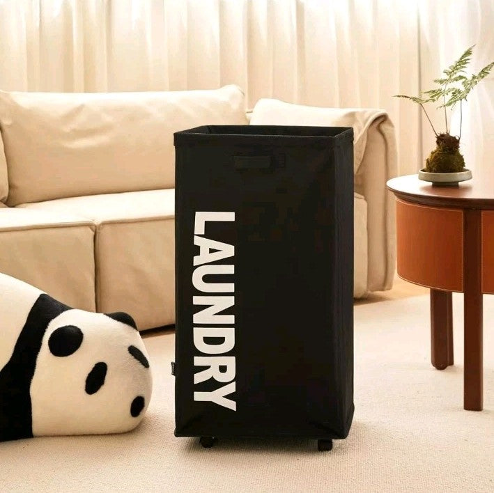 29" X-Large Rolling Laundry Basket on Wheels with Removable Bag, Foldable Laundr