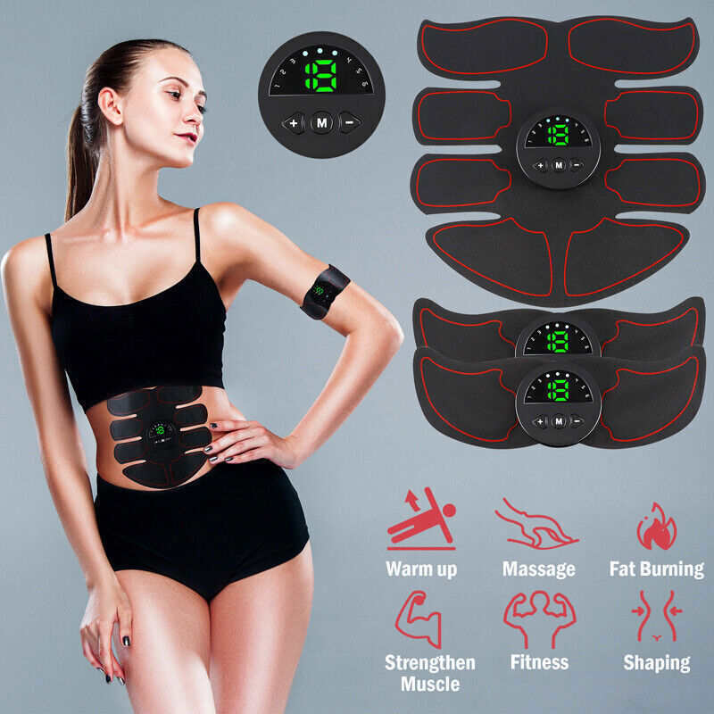 Ab Stimulator EMS Toner Massager Abdominal Trainer Muscle Fitness Body Exercise
