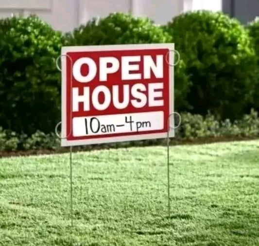 24 in. x 18 in. Vinyl Open House Sign