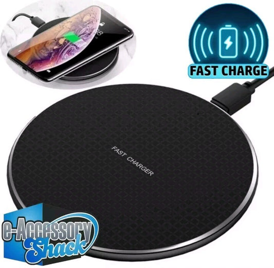 Wireless Fast Charger Charging Pad Dock for Samsung iPhone Android Cell Phone