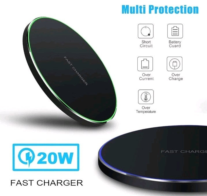 20W Wireless Charger Fast Charging Pad Mat For iPhone 16 Pro Max 15 14 13 12 XS