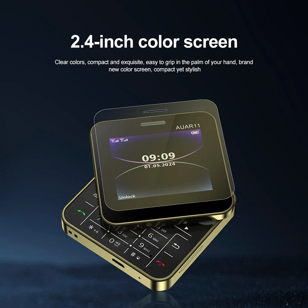 SERVO Rotating Sliding Mini Mobile Phones 2.4“ GSM Blacklist Speed Dail Dual SIM