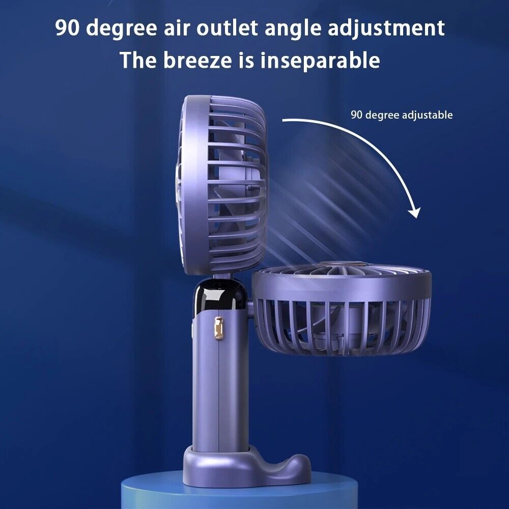 Portable Handheld Personal MINI face Fan 5Speeds Rechargeable Folding For Travel