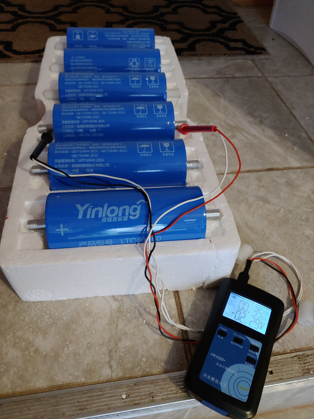 6PCS Yinlong 2.3V 40Ah 66160 Iron Titanate Battery Cylindrical LTO Solar Cells