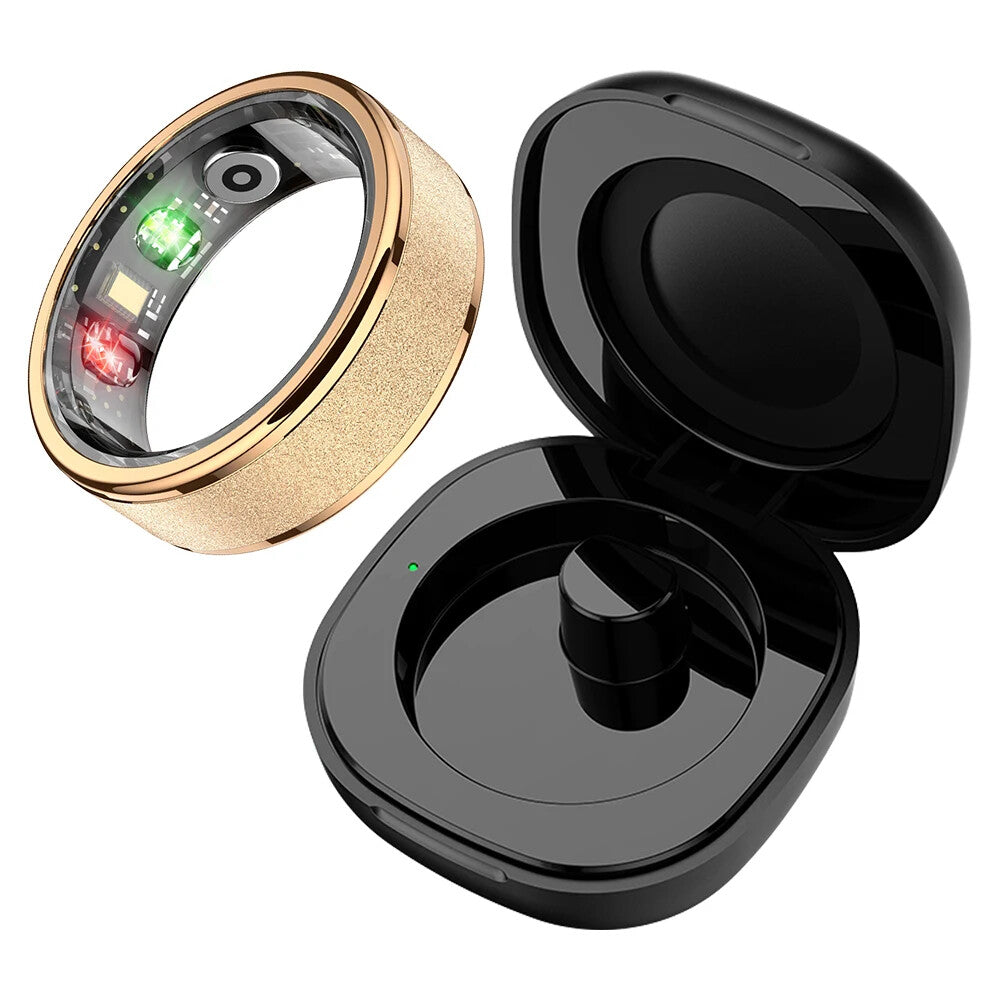 Smart Ring with Charging Case,Health Sleep Monitor, 5ATM Waterproof,Multi-sport