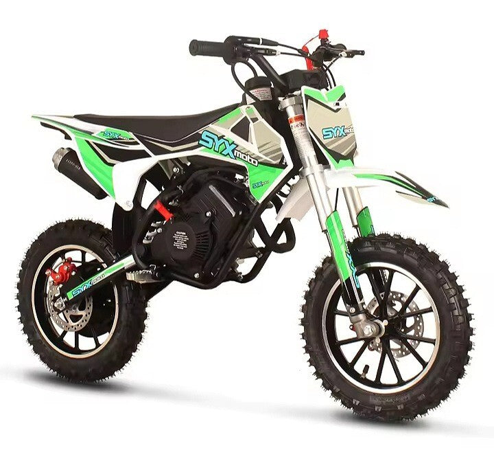 SYX MOTO 58cc Dirt Bike for Kids 4-Stroke Gas Powered Mini Pit Bike- BLUE
