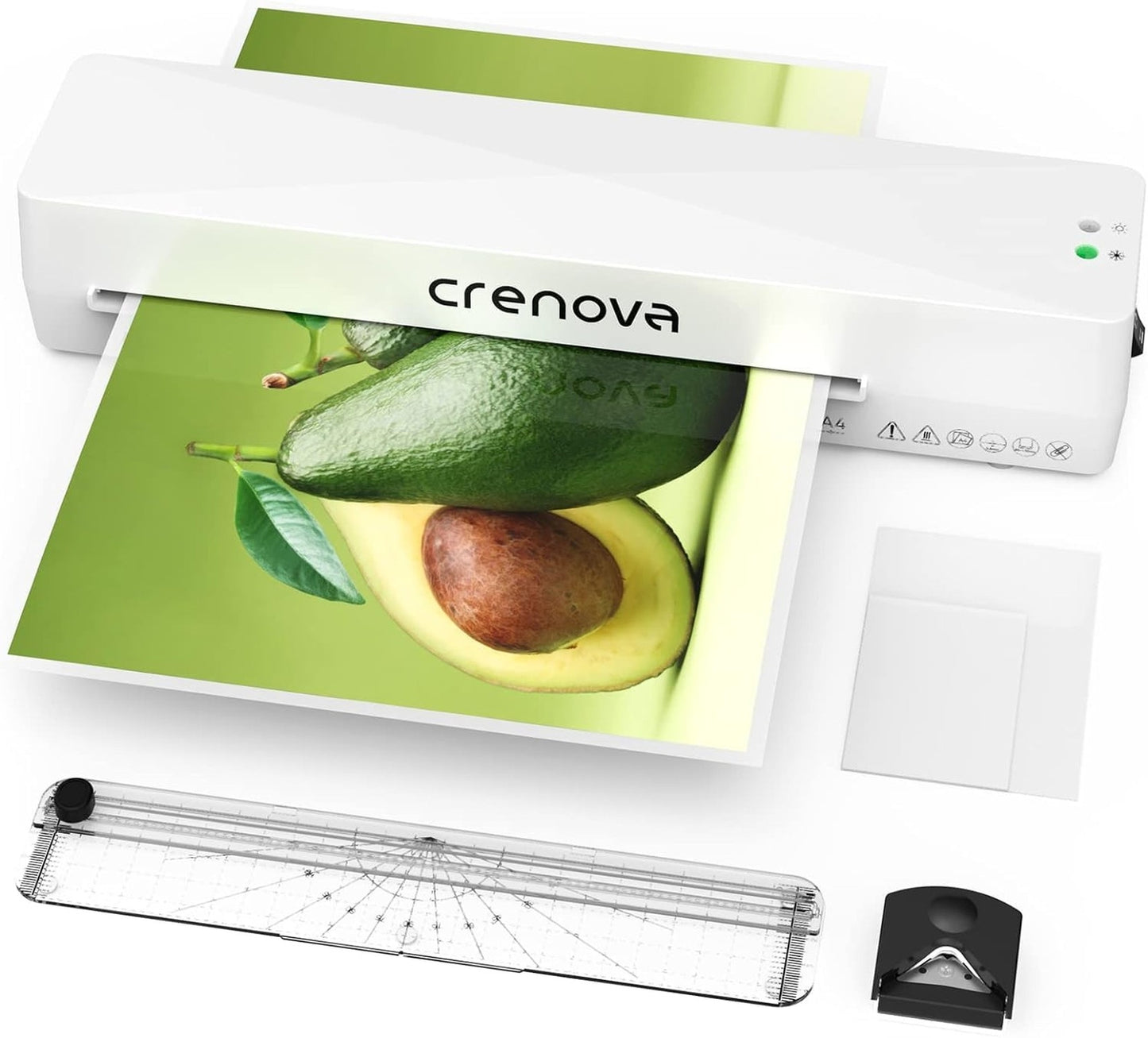 Crenova A4 Laminator Machine 9 Inch Thermal Laminator with Paper Cutter Corne...