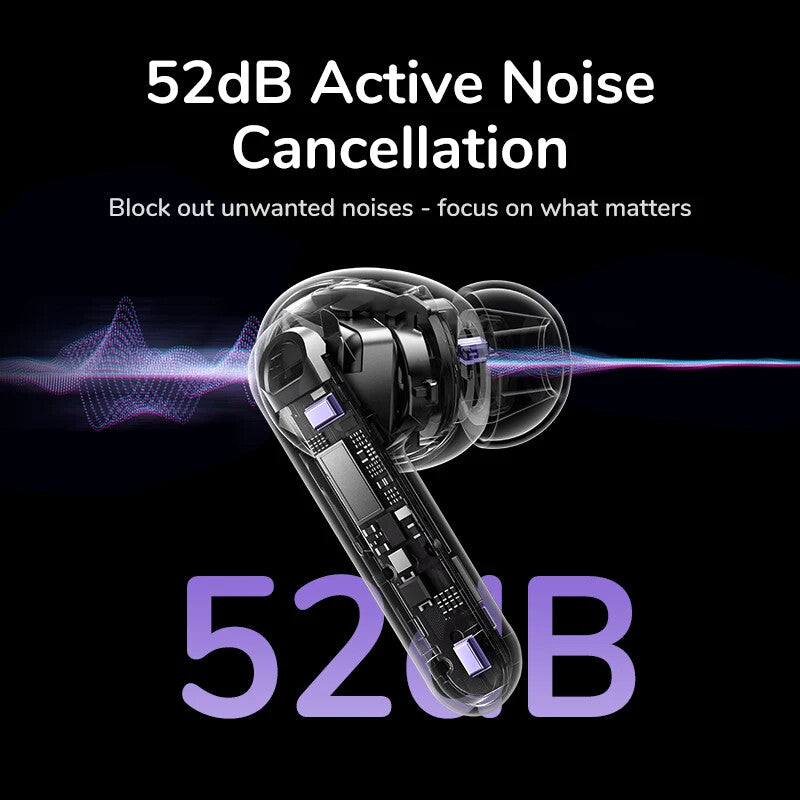 UGREEN ClipBuds Magic TWS Earbuds with LCD Touch Screen Case, 52 dB ANC, LDAC