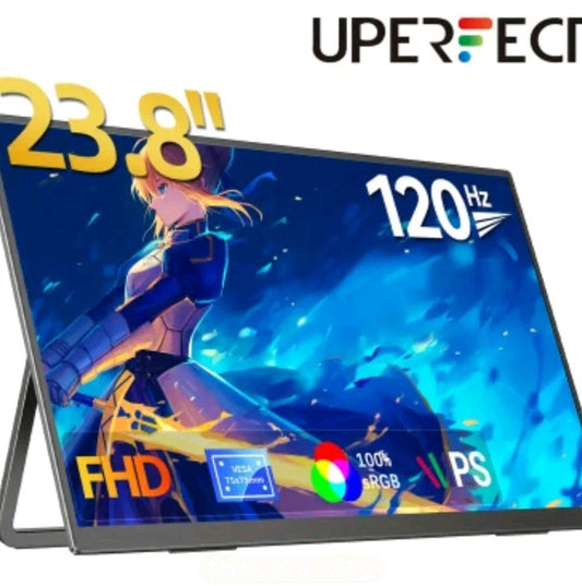 UPERFECT 23.8" Portable Monitor 120Hz Larger Screen 1080P FHD For Computer