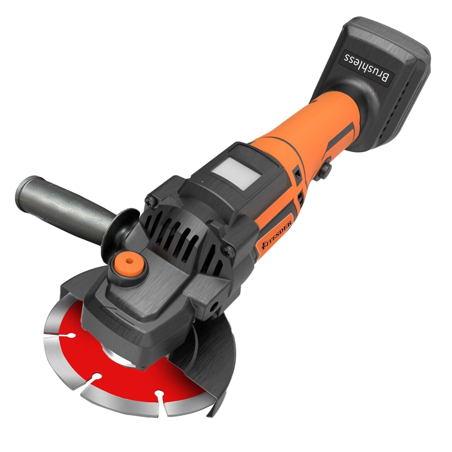 KITESDER Cordless Angle Grinder Handheld Saw 9000RPM with Battery Blade Toolkit