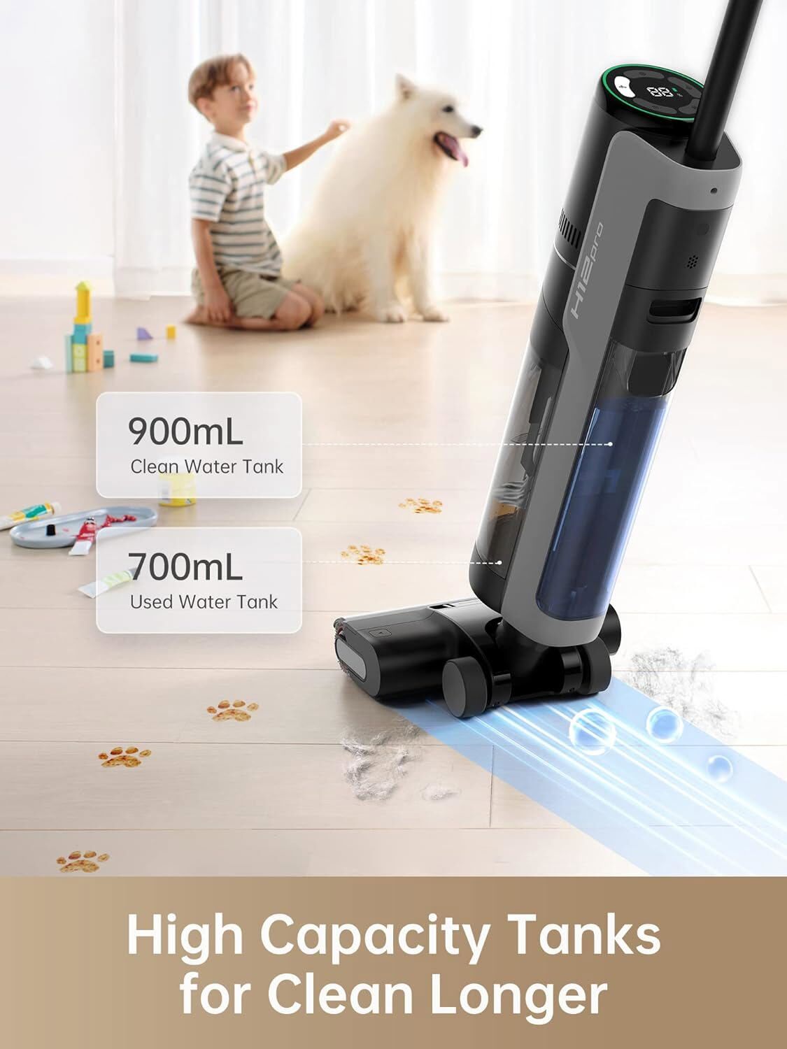 dreame H12 Pro Wet Dry Vacuum Dual Edge Cleaning Hot Air Drying - New