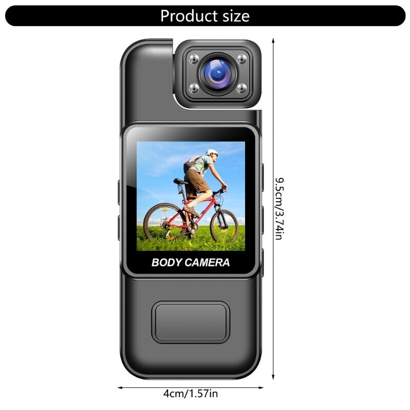 High-defination 1080P Wearable Camera 1000mAh Battery Back Clip Video Camcorder