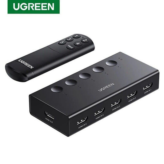 UGREEN HDMI Switch 5 in 1 Out 4K@60Hz Splitter with Remote 3D CEC HDR HDCP2.2 PS