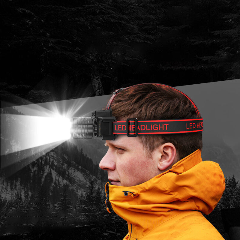 2 Pack USB Rechargeable LED Headlamp Headlight Head Light Waterproof Flashlight