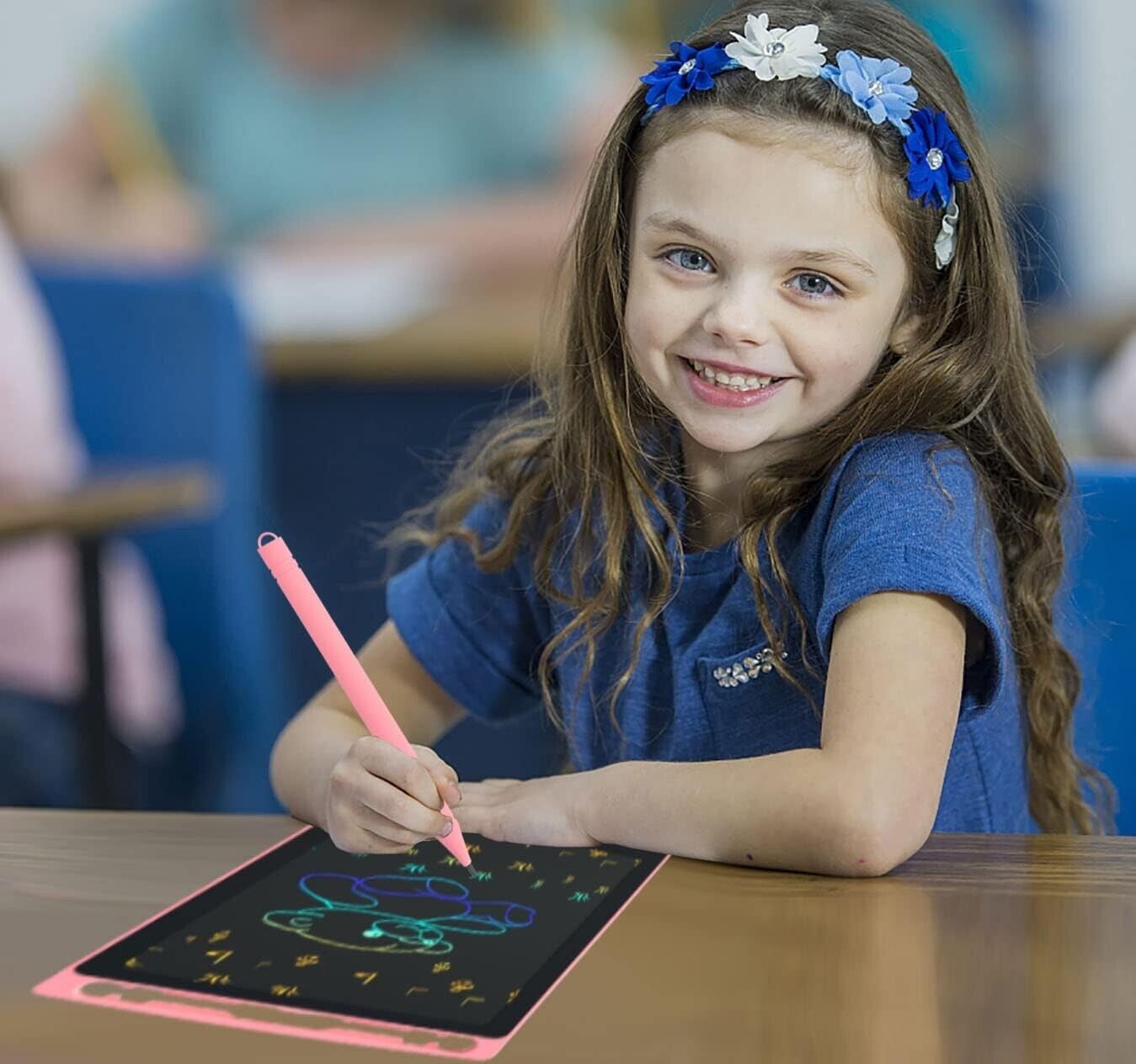 8.5 Inch LCD Writing Tablet for Kids Sketch Drawing Pad Doodle Board Pink