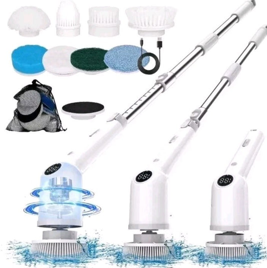 7 Heads Electric Spin Scrubber Cordless Bathtub Power Scrubber Cleaning Brush