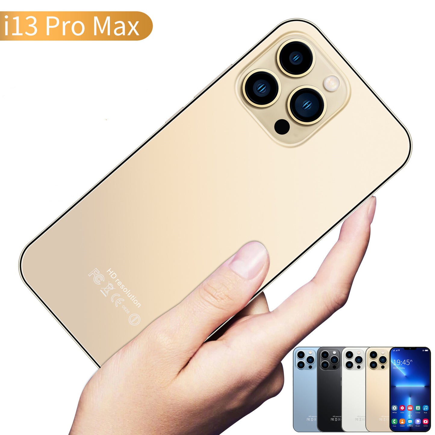 6.8" Unlocked i13 Pro Max Android 10 Smartphone Dual Sim 4G Phone Mobile 4+64 GB
