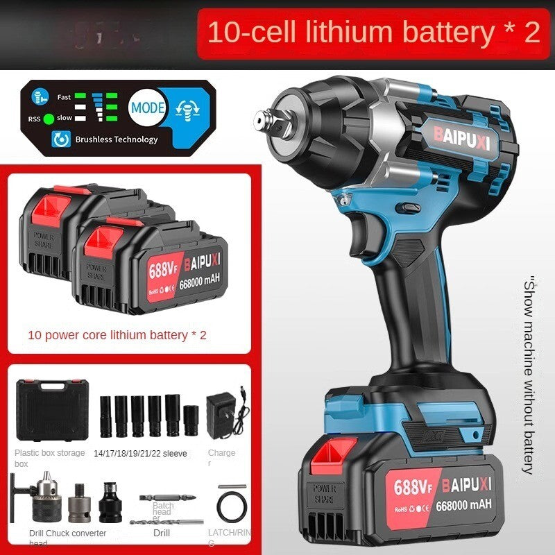Electric Wrench Brushless Torque Electric Wrench Wind Gun Lithium Electric Tool