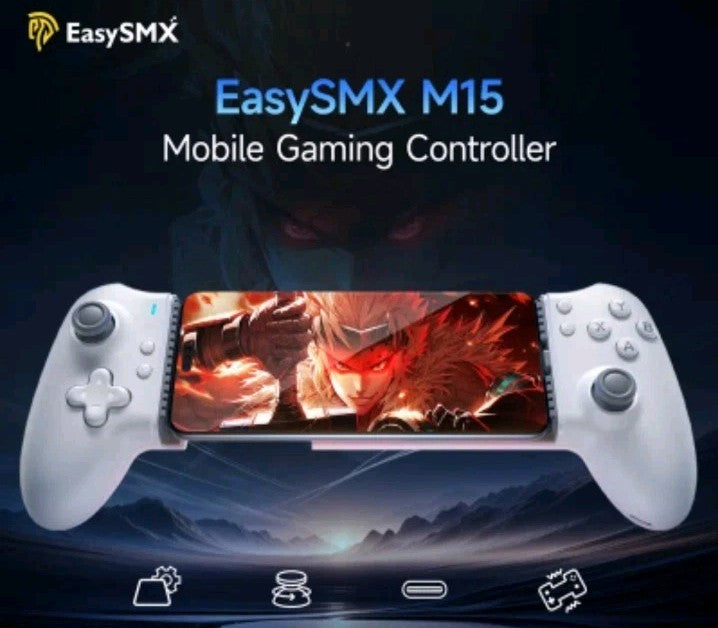 EasySMX M15 Mobile Gaming Controller Android iPhone 15/16 Hall Effect Sticks