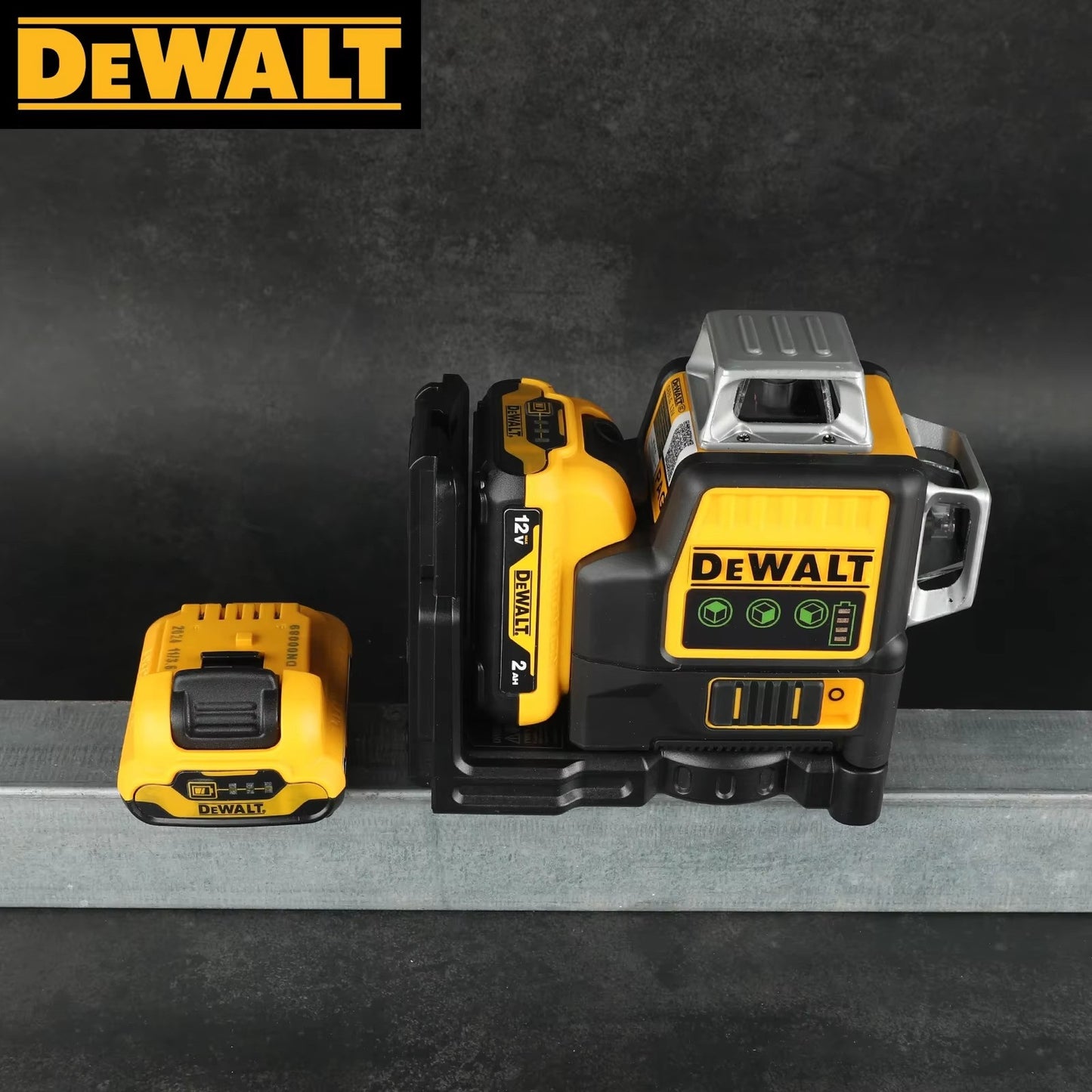 DeWalt DW089LG 12V Green Line 3 x 360 Laser Level Laser Battery + Charger