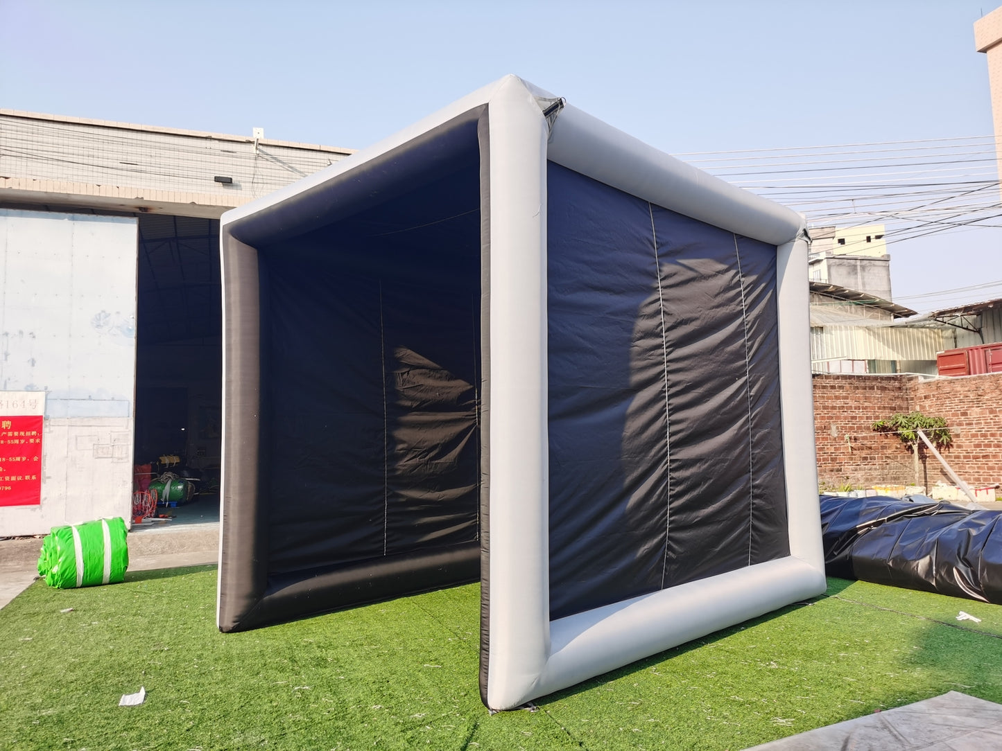 10x9x9ft Oxford Inflatable Golf Practice Swing Simulator Net Cage Tent