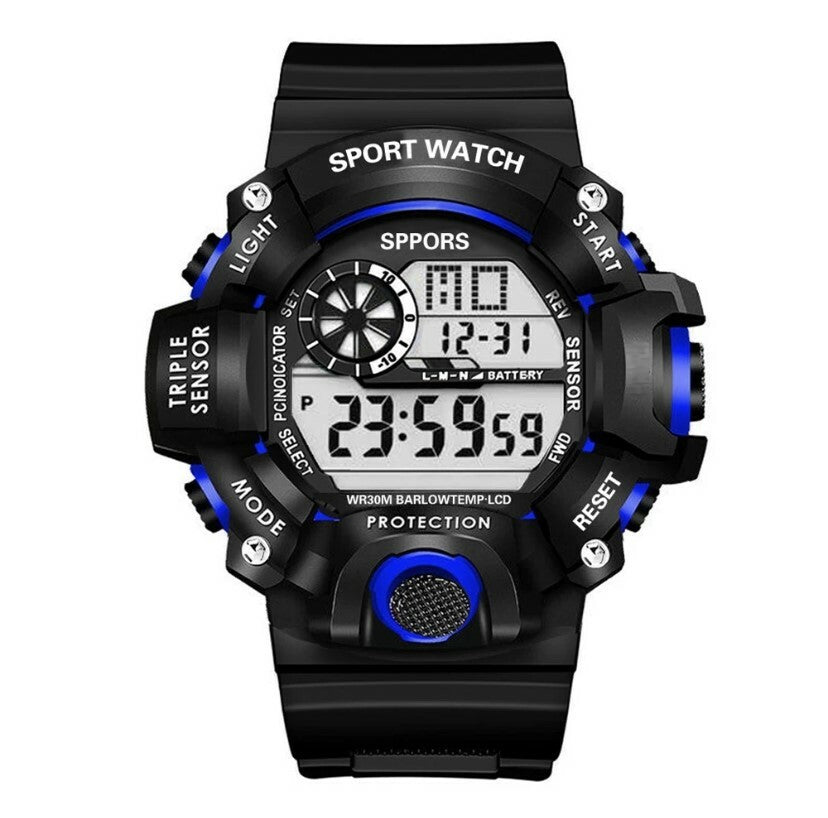 Men's Watches Military Army Sports Digital LED Shockproof Watch Alarm Stopwatch
