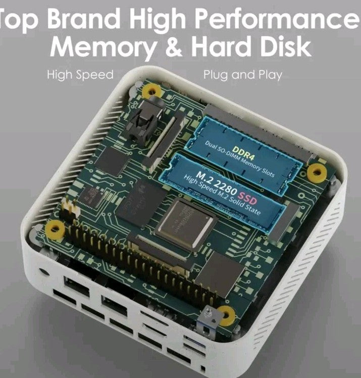 Linux Mini PC AMD Ryzen 7 5700U, 4K WiFi/BT5.0/USB3.0/Dual Channel