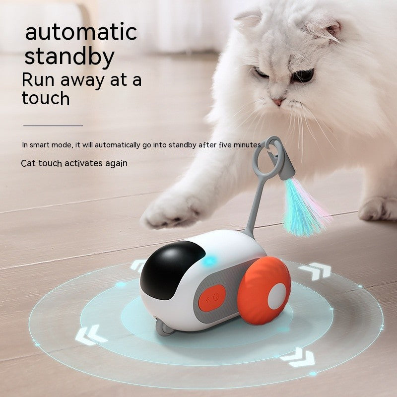 Remote Control Interactive Cat Car Toy USB Charging Chasing Automatic Self-movin