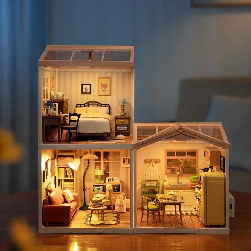 Rolife 1:24 Miniature Dollhouse Super Creator Plastic Building Teens Xmas Gift