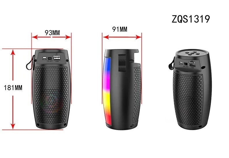Bluetooth 5.0 Speaker Wireless Portable FM Radio LED Light Show USA