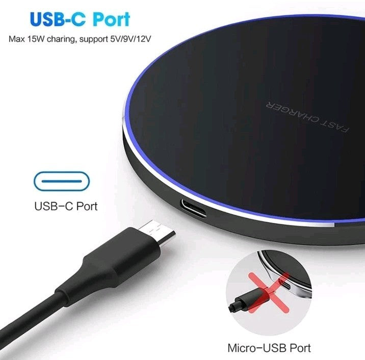 20W Wireless Charger Fast Charging Pad Mat For iPhone 16 Pro Max 15 14 13 12 XS
