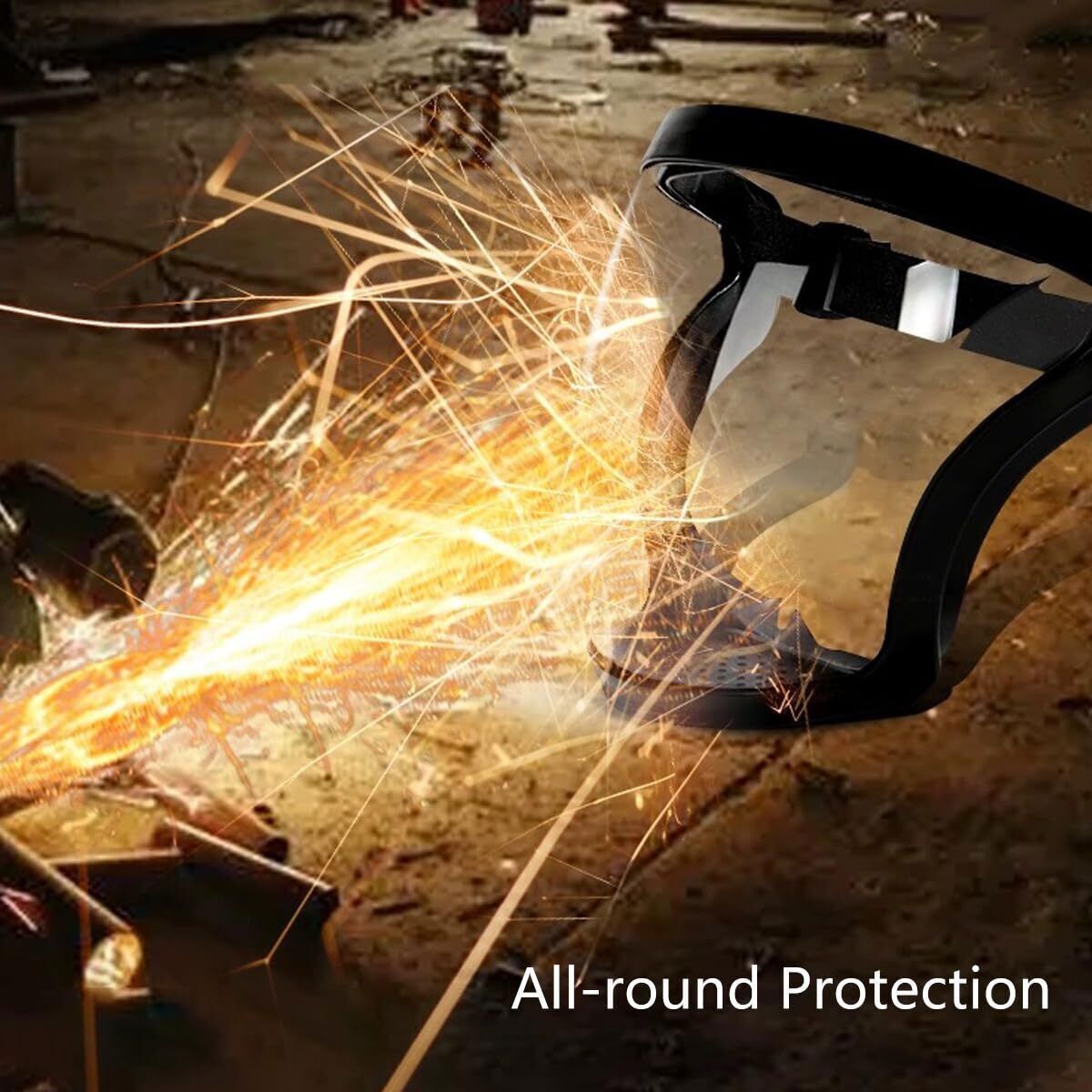 Anti-fog Shield Safety Full Face Super Protective Head Cover Transparent Mask