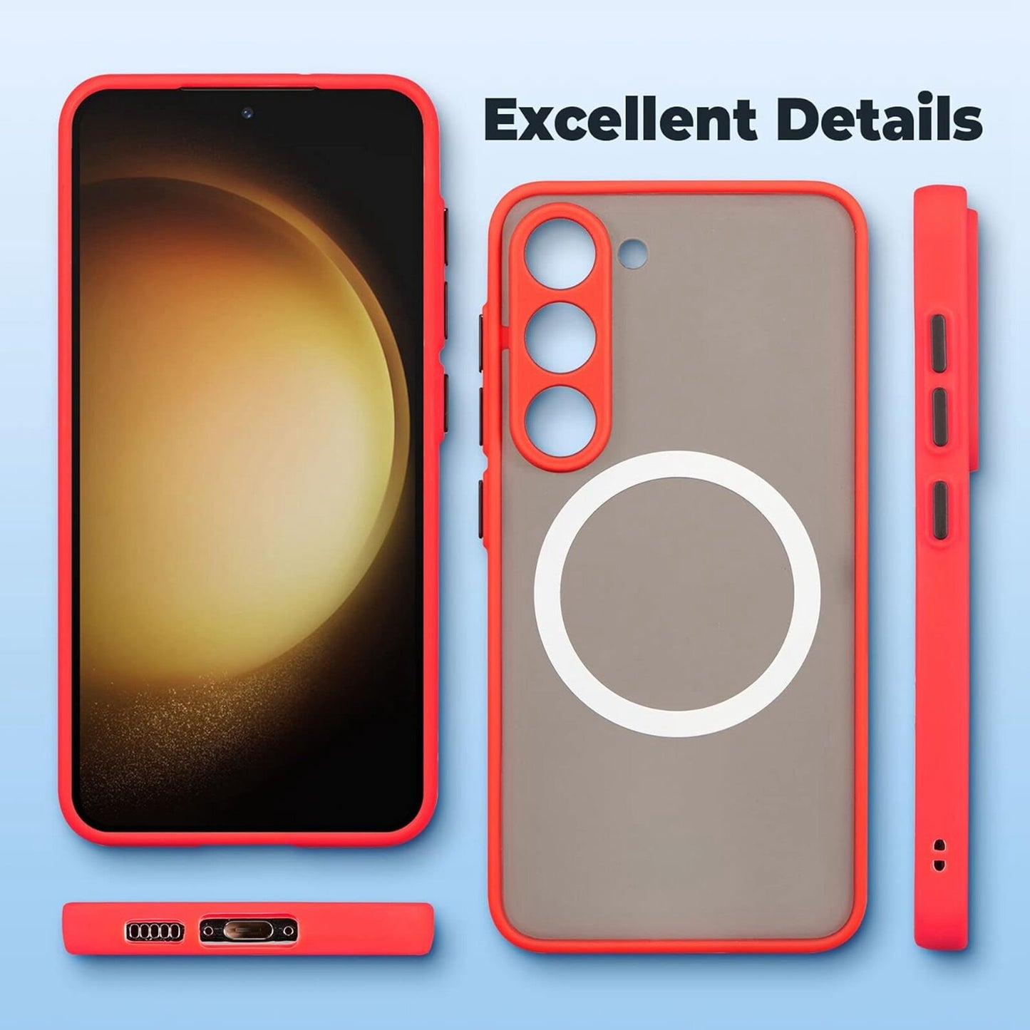 For Samsung Galaxy S25Ultra S24FE S23 Case Mag Safe Magnetic Frosted Phone Cover