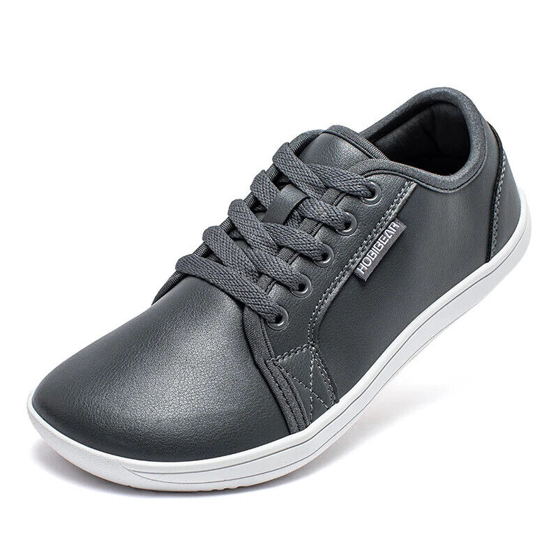 Minimalist Shoes Men Wide Toe Barefoot Shoes Leather Sneakers Lightweight Shoes