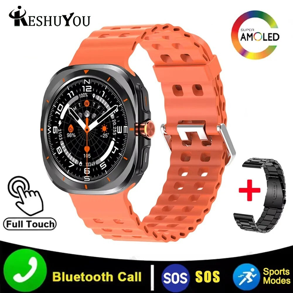 KESHUYOU 2025 New Bluetooth Talk Smart Watch 1.52 inch HD Games Health Android