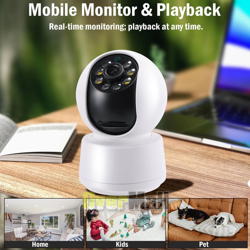 Camara De Seguridad Wifi HD Para Casa Interior Exterior Con Audio y Microfono