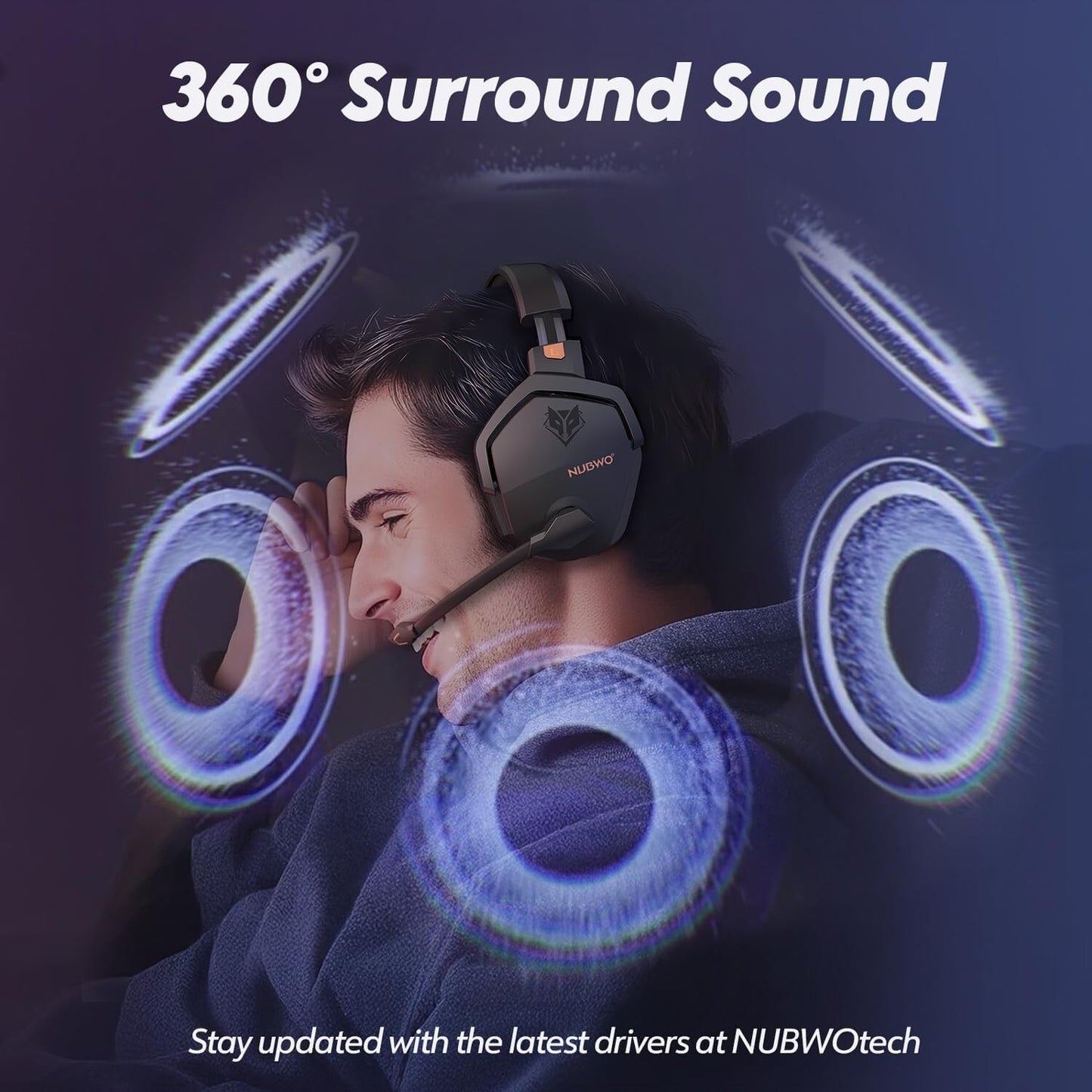 Dual Wireless Gaming Headset with Microphone for PS5, PS4, PC, Mobile, Switch US