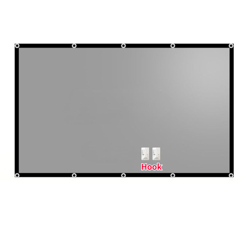 4:3 16:9 Anti Light 3D High Brightness Projector Screen Metal Screen with Hooks