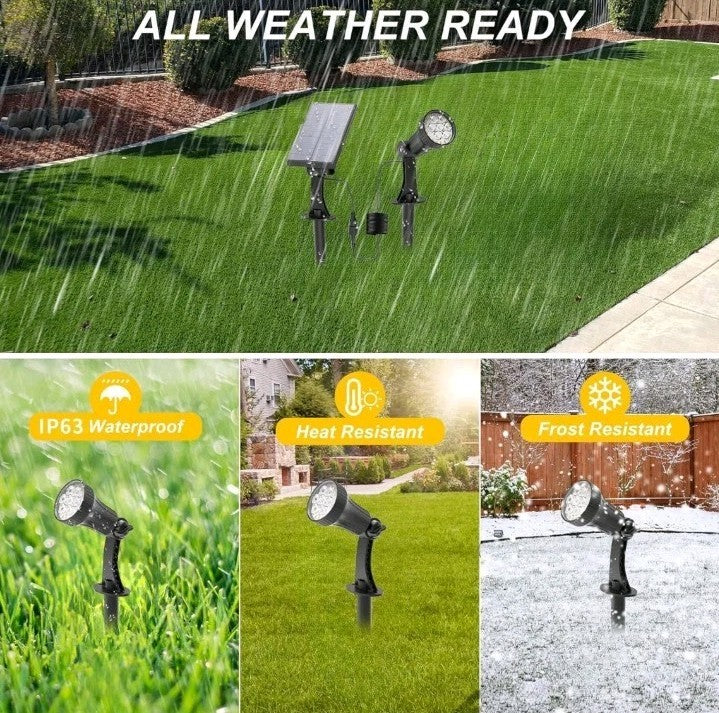 Solar Spot Lights Outdoor, Waterproof Landscape Lighting with Cable 3M,for,Ou...