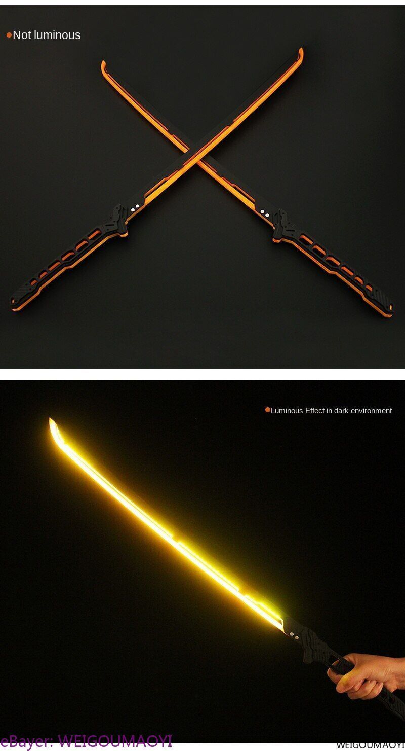 DIY Cyberpunk 2077 Thermal Katana Samurai Blade Functional LED 80cm Cool Prop