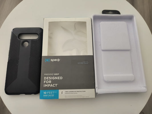 Speck Presidio Grip Phone Case for LG V40 ThinQ - Black