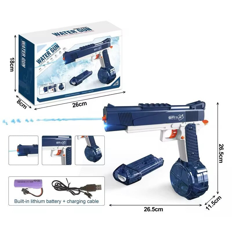 Continuous Fire Electric Water Gun Adult Kids Rechargeable Squirt Gun