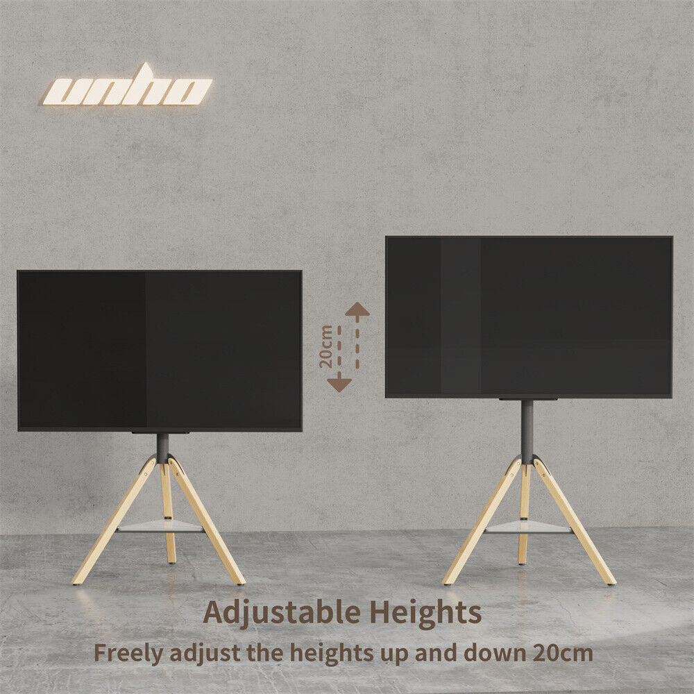 Universal Corner TV Stand with Shelf Height Adjustable Swievel TV Stand 40-75 in