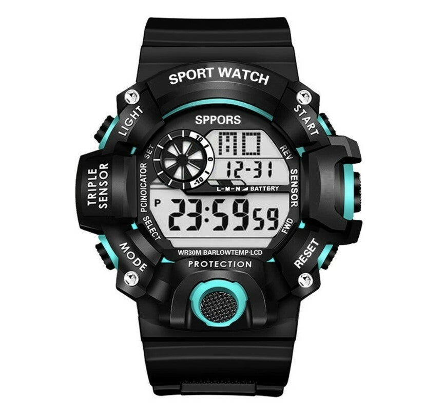 Men's Watches Military Army Sports Digital LED Shockproof Watch Alarm Stopwatch
