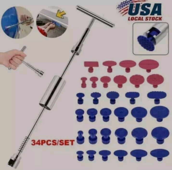 Car Body Slide Hammer Paintless Dent Repair Tool Puller Lifter Hail Removal Tool